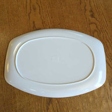 Load image into Gallery viewer, Retro Melmac Blue/Avocado Green Floral (6) Dinner Plates and (1) Rectangle Serving Platter
