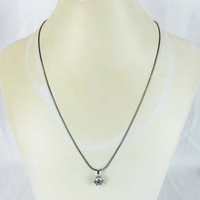 Load image into Gallery viewer, Vintage 18 inch Sterling Silver Cubic Zirconia Pendant Necklace
