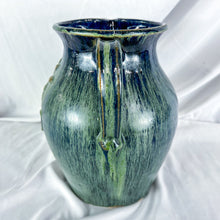 Load image into Gallery viewer, Double-Signed Marvin Bailey Blue Green Glaze Palmetto Tree Pitcher
