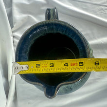 Load image into Gallery viewer, Double-Signed Marvin Bailey Blue Green Glaze Palmetto Tree Pitcher
