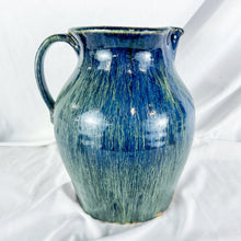 Load image into Gallery viewer, Double-Signed Marvin Bailey Blue Green Glaze Palmetto Tree Pitcher
