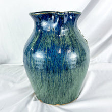 Load image into Gallery viewer, Double-Signed Marvin Bailey Blue Green Glaze Palmetto Tree Pitcher
