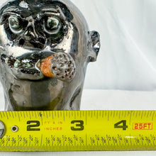 Load image into Gallery viewer, Signed Marvin Bailey Mini Metallic Ugly Face Jug with Cigar
