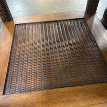 Load image into Gallery viewer, Pair Of Wood &amp; Woven Wicker End Tables
