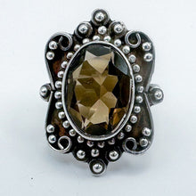 Load image into Gallery viewer, Vintage Sterling Silver Gray-Brown Stone Ring, Size 8.5-9
