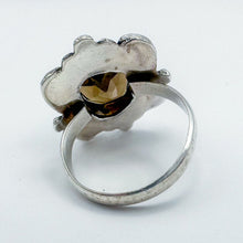 Load image into Gallery viewer, Vintage Sterling Silver Gray-Brown Stone Ring, Size 8.5-9
