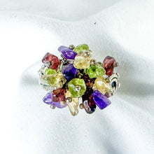 Load image into Gallery viewer, Vintage Ana Silver Co. Semi-Precious Gem Cluster Artist Ring, Size 9
