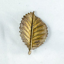 Load image into Gallery viewer, Vintage Gabriel Star Toned Sterling Silver Filigree Leaf Brooch
