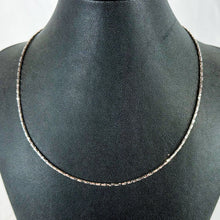 Load image into Gallery viewer, Vintage 17&quot; Italian-Made Sterling Silver Hammered Omega Chain Necklace
