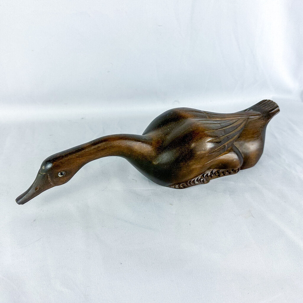 Vintage Carved Wooden Duck