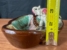 Load image into Gallery viewer, Vintage Mid-Century Modern Adult and Baby Elephants Ashtray
