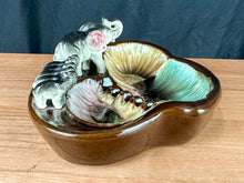 Load image into Gallery viewer, Vintage Mid-Century Modern Adult and Baby Elephants Ashtray
