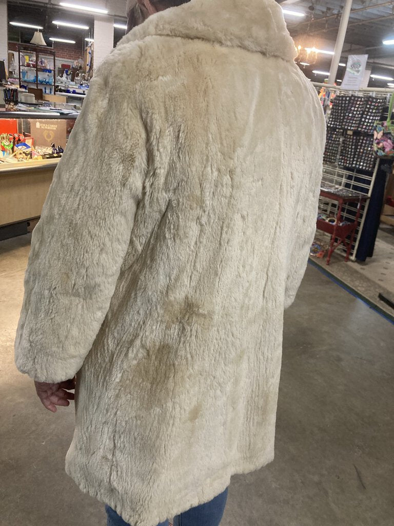 Coat, Shearling Leather, Size Medium, Custom Made, Very Heavy