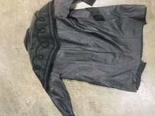 Load image into Gallery viewer, Coat, Black Leather, Embroidery, Size Petite Large, Wilson Collection
