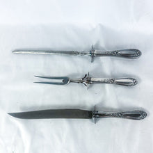 Load image into Gallery viewer, Antique Wallace Silver Blossom 3-Piece Silverplated Carving Set
