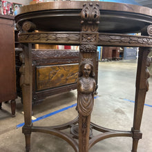 Load image into Gallery viewer, Antique Satinwood &amp; Rosewood Carved End Table

