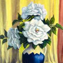 Load image into Gallery viewer, Framed Original Oil on Canvas Board Magnolia Flower with Book Still-Life Painting
