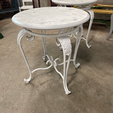Load image into Gallery viewer, Custom Painted Circular Table With Iron Legs
