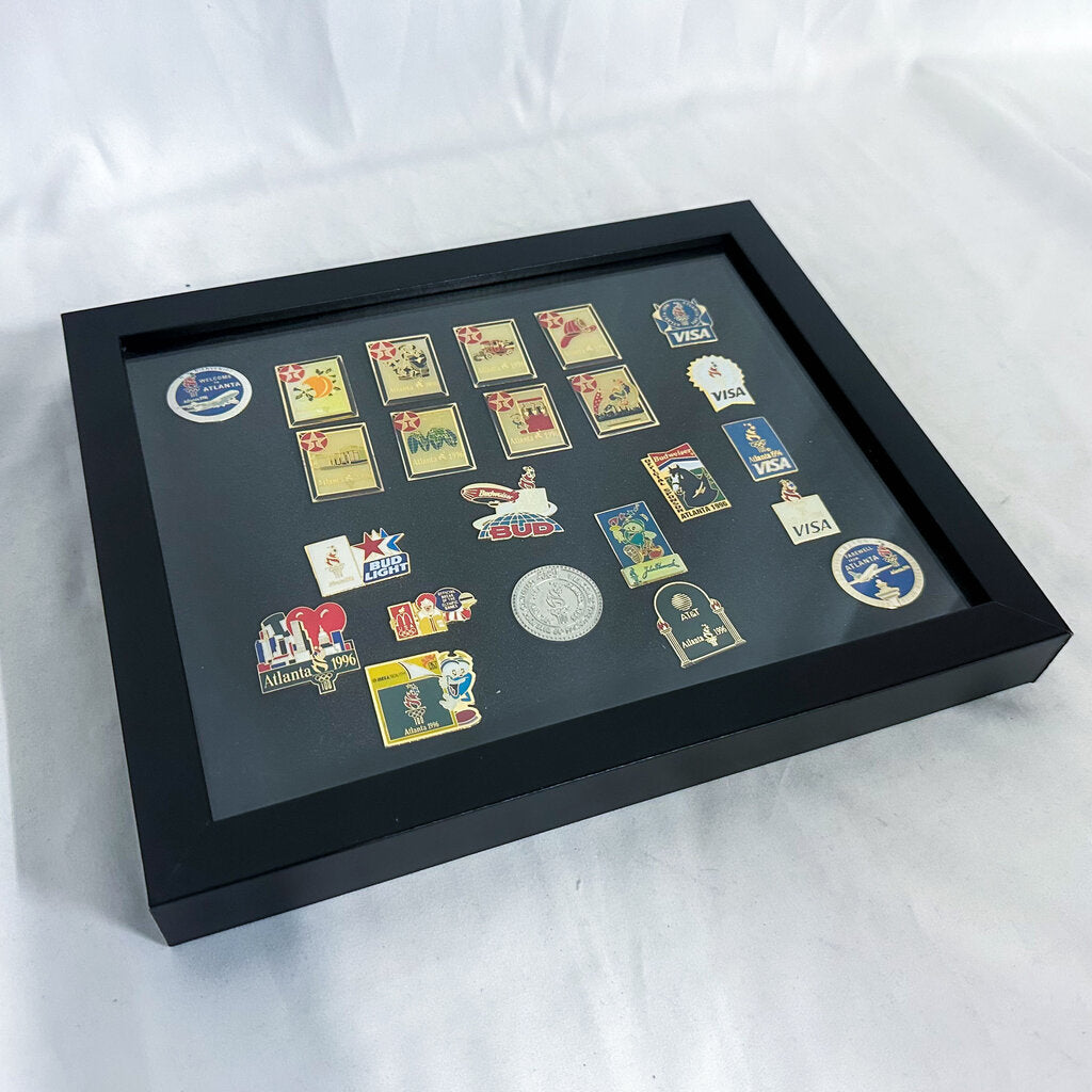 1996 Framed Atlanta USA Olympic Games Pin Display