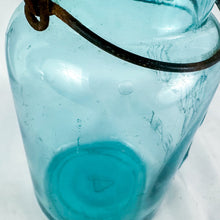 Load image into Gallery viewer, Vintage to Antique 1923-1933 Blue-Tinted Ball Ideal Mason Jar with Original Lid
