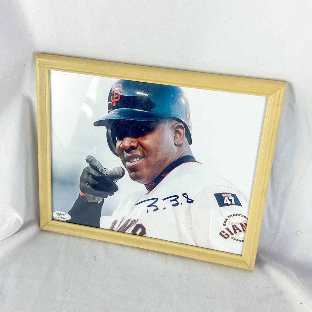 Vintage Certified Signed San Francisco Giants Barry Bonds Framed Photo