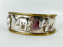 Load image into Gallery viewer, Vintage Made-In-Mexico Sterling Silver Elephant Motif Cuff Bracelet
