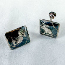 Load image into Gallery viewer, Vintage Sterling Silver Siam Elephant Screw-Back Earrings
