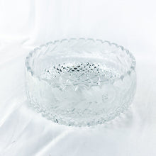 Load image into Gallery viewer, Vintage 8.5&quot; Rose Pattern Crystal Bowl
