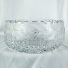 Load image into Gallery viewer, Vintage 8.5&quot; Rose Pattern Crystal Bowl
