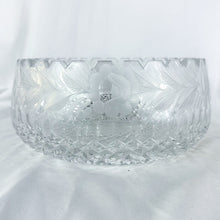 Load image into Gallery viewer, Vintage 8.5&quot; Rose Pattern Crystal Bowl
