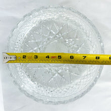 Load image into Gallery viewer, Vintage 8.5&quot; Rose Pattern Crystal Bowl
