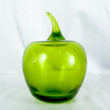 Load image into Gallery viewer, Vintage Viking Glass Hollow Green Apple Paperweight
