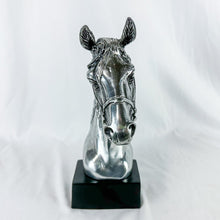 Load image into Gallery viewer, Vintage Metal Horse Bust Sculpture
