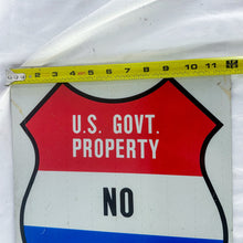 Load image into Gallery viewer, Vintage USA Government &quot;No Trespassing&quot; Sign
