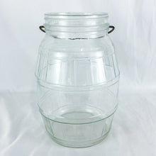 Load image into Gallery viewer, Vintage Hoosier Style Barrel Canister Glass Jar
