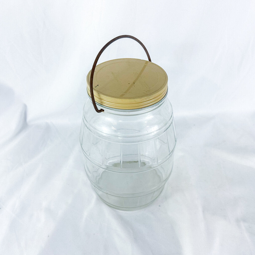 Vintage One Gallon Lidded Pickle Jar with Handle