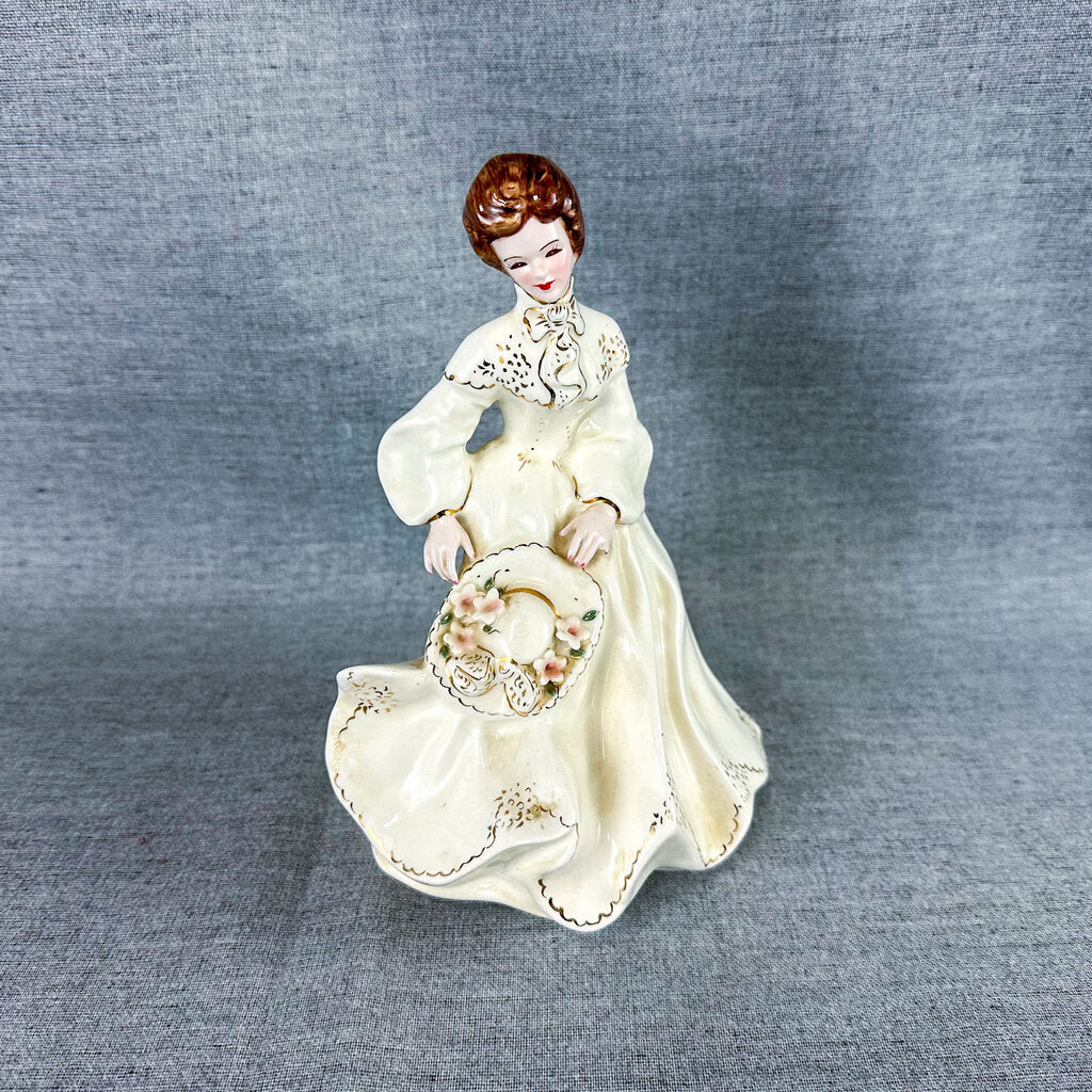 Vintage Florence Ceramics Grace White Dress Figurine