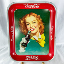 Load image into Gallery viewer, Authentic 1952 Coca-Cola Girl Metal Serving Tray
