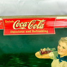 Load image into Gallery viewer, Authentic 1940 Coca-Cola Girl Metal Serving Tray
