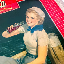 Load image into Gallery viewer, Authentic 1940 Coca-Cola Girl Metal Serving Tray
