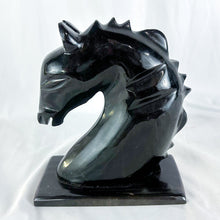 Load image into Gallery viewer, Vintage Carved Black Stone Horse Bust
