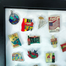 Load image into Gallery viewer, 1996 Atlanta Summer Olympics Coca-Cola Framed Pin Display
