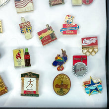 Load image into Gallery viewer, 1996 Atlanta Summer Olympics Coca-Cola Framed Pin Display
