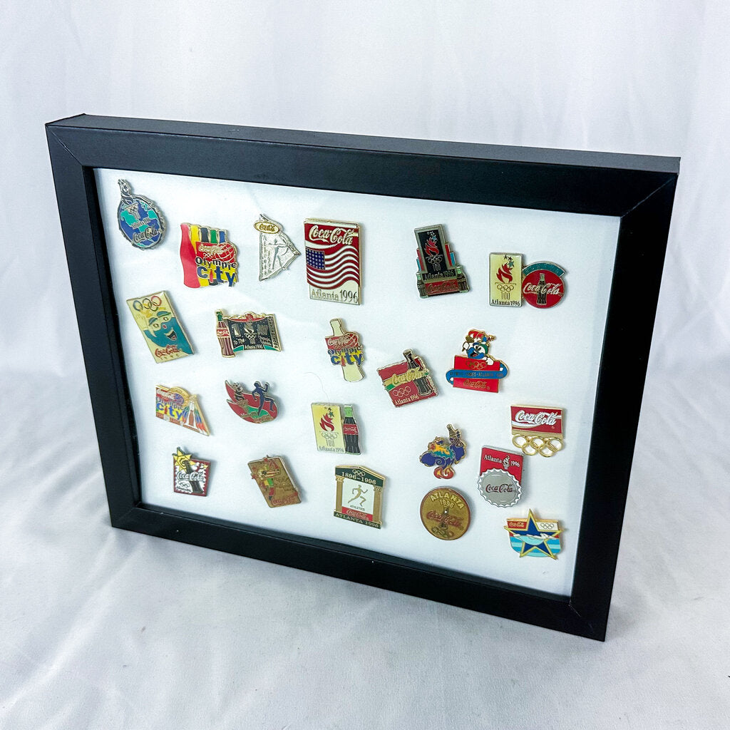 1996 Atlanta Summer Olympics Coca-Cola Framed Pin Display