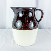 Load image into Gallery viewer, Vintage Brown &amp; Tan Stoneware Pitcher
