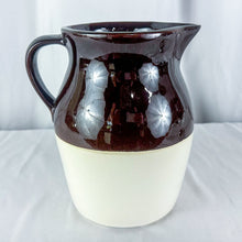 Load image into Gallery viewer, Vintage Brown &amp; Tan Stoneware Pitcher
