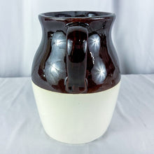 Load image into Gallery viewer, Vintage Brown &amp; Tan Stoneware Pitcher
