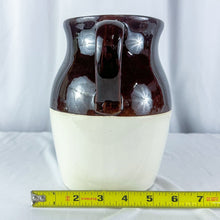 Load image into Gallery viewer, Vintage Brown &amp; Tan Stoneware Pitcher
