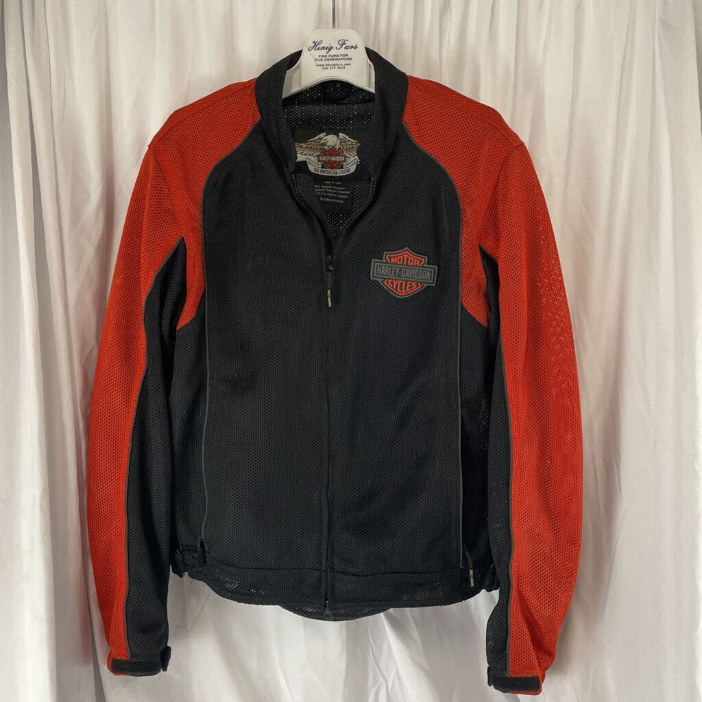 Harley Davidson, Men's Mesh, Orange and Black, Medium