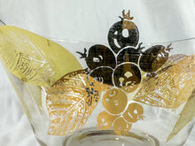 Load image into Gallery viewer, Vintage Mid-Century Modern Serving Bowl with Gold &amp; Cream Leaves
